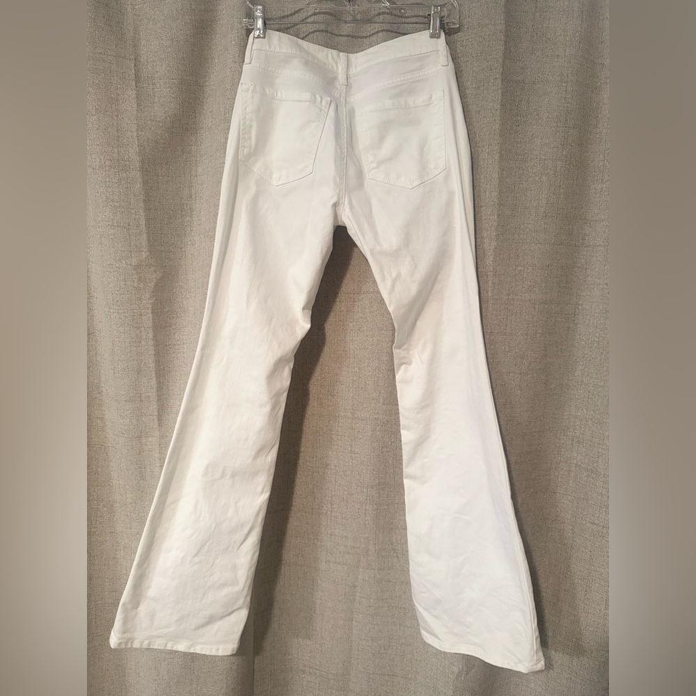 LOFT White Flare Wide Leg Jeans | 2 - Picture 5 of 7